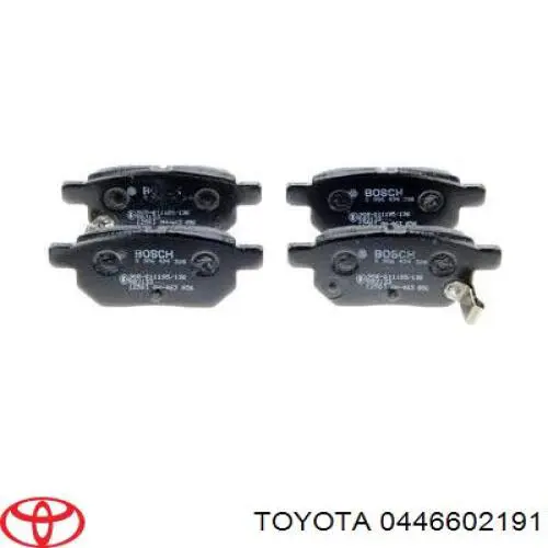 0446602191 Toyota pastillas de freno traseras