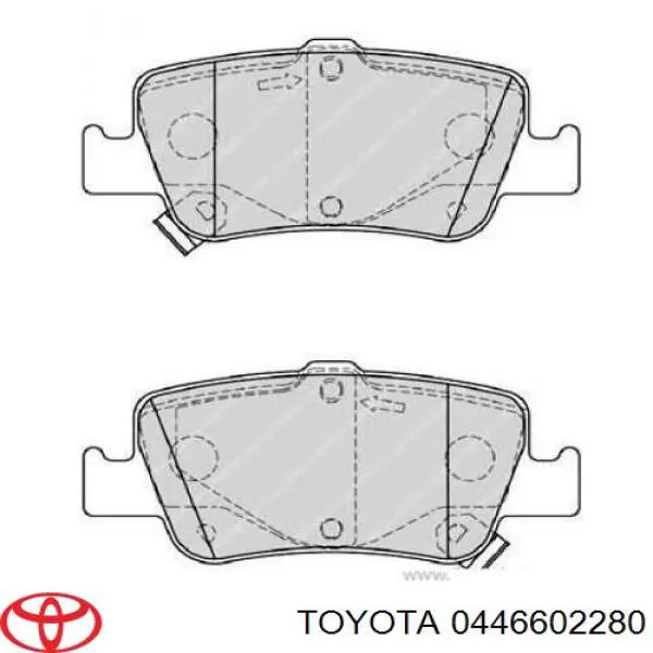 0446602280 Toyota pastillas de freno traseras