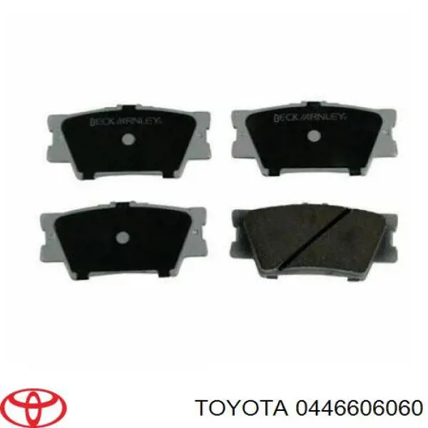 0446606060 Toyota pastillas de freno traseras