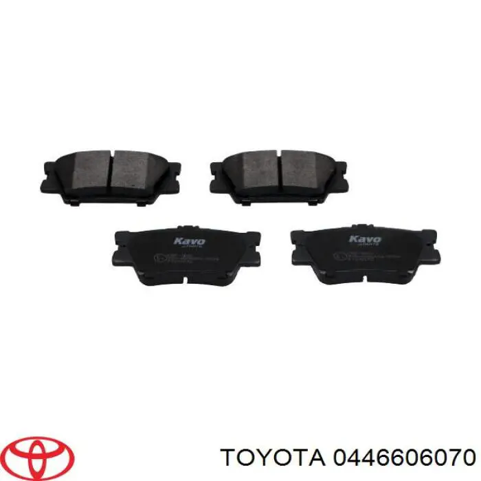 0446606070 Toyota pastillas de freno traseras