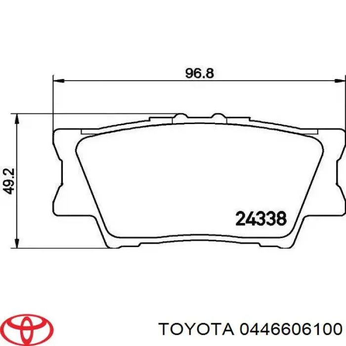 0446606100 Toyota pastillas de freno traseras