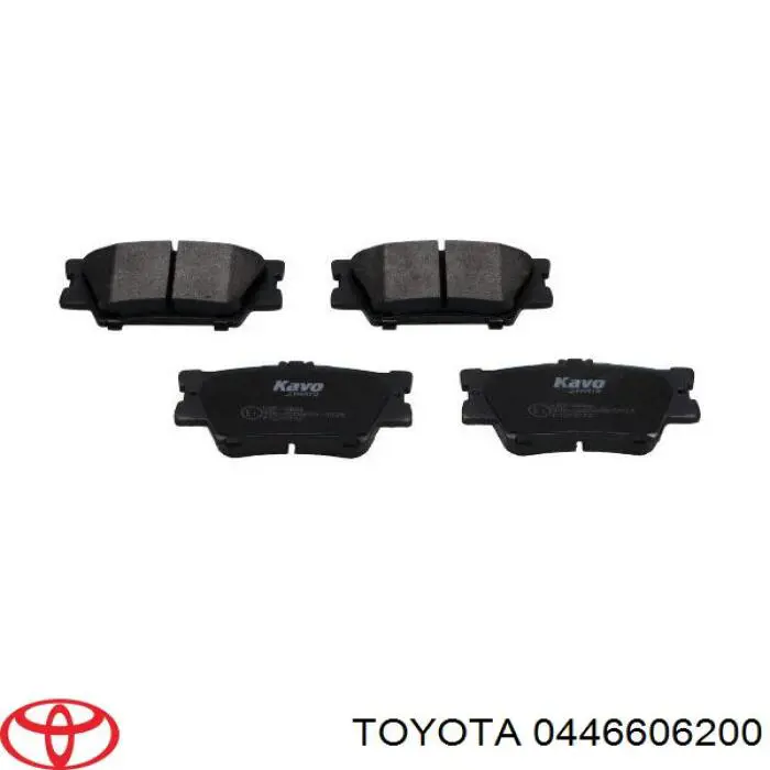 0446606200 Toyota pastillas de freno traseras