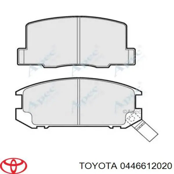 0446612020 Toyota pastillas de freno traseras