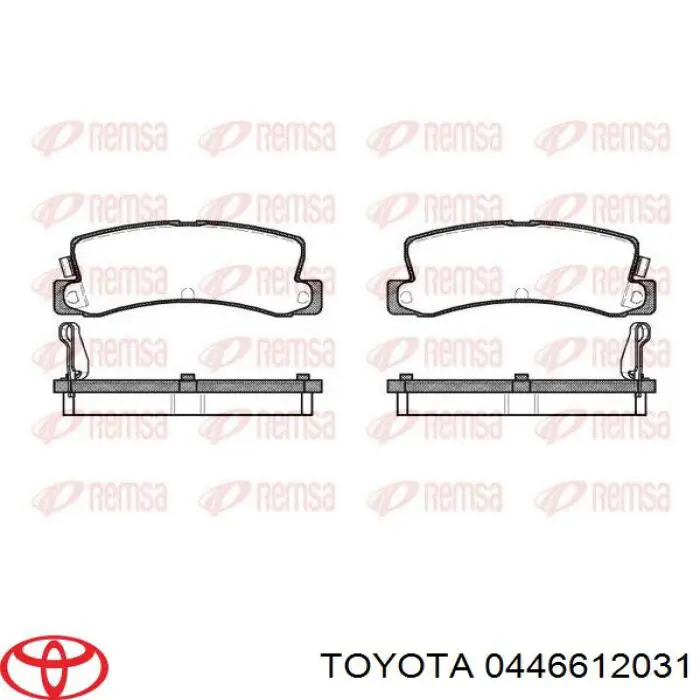 0446612031 Toyota pastillas de freno traseras