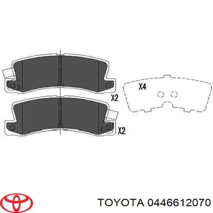 0446612070 Toyota pastillas de freno traseras