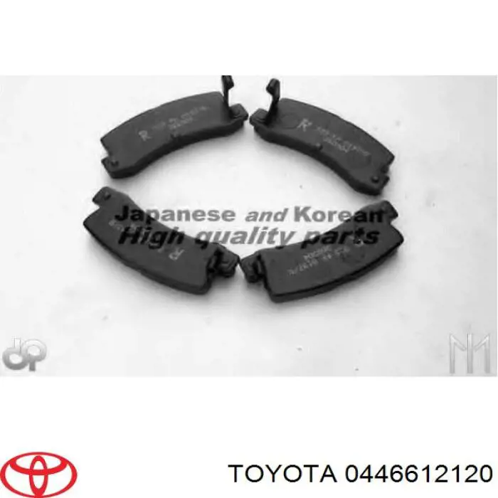 0446612120 Toyota pastillas de freno traseras