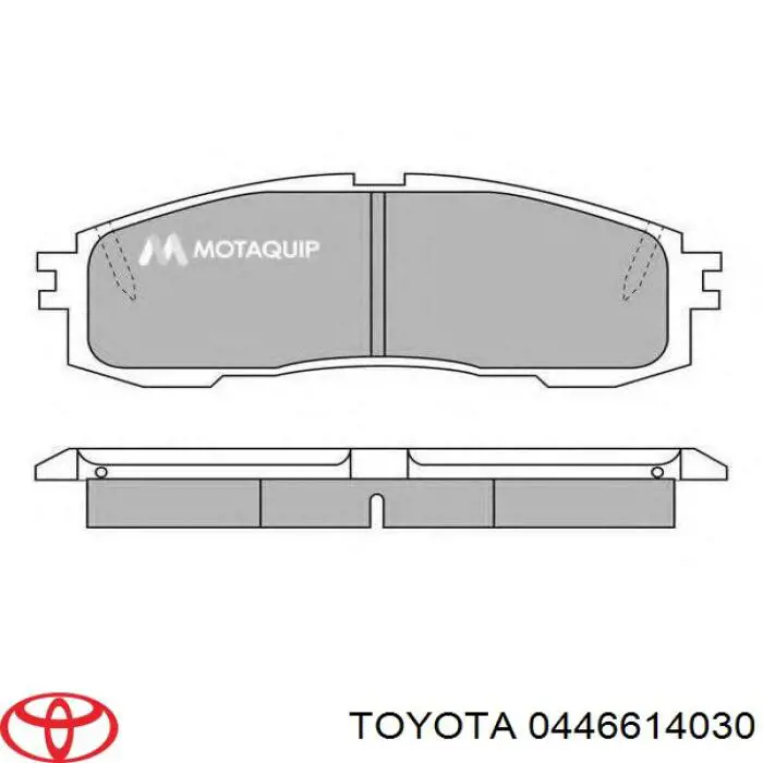 0446614030 Toyota pastillas de freno traseras