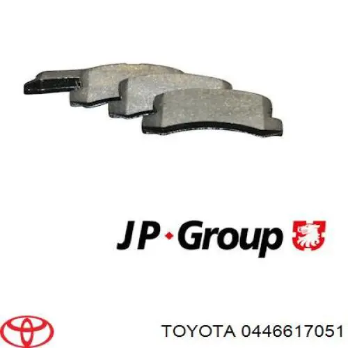 0446617051 Toyota pastillas de freno traseras