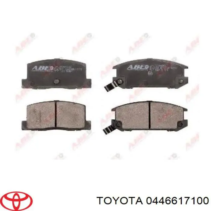 0446617100 Toyota pastillas de freno traseras