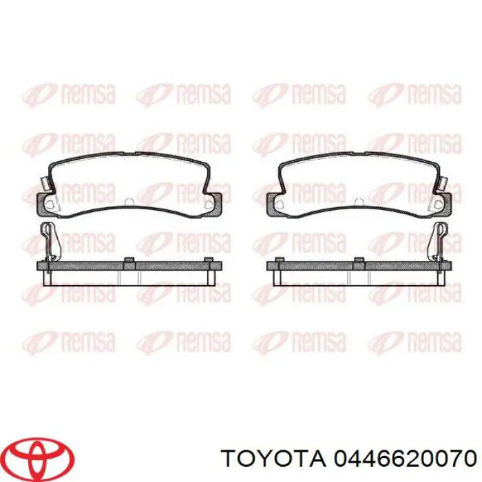 0446620070 Toyota pastillas de freno traseras