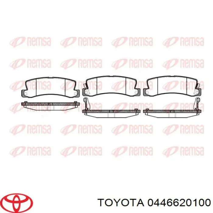 0446620100 Toyota pastillas de freno traseras