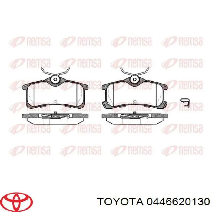 0446620130 Toyota pastillas de freno traseras