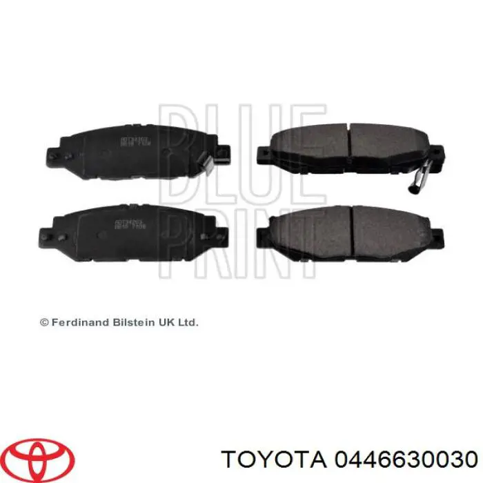 0446630030 Toyota pastillas de freno traseras