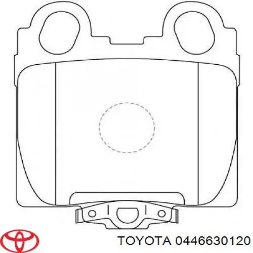 0446630120 Toyota pastillas de freno traseras