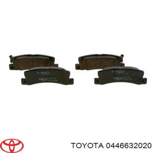 0446632020 Toyota pastillas de freno traseras