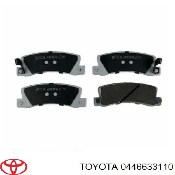 0446633110 Toyota pastillas de freno traseras