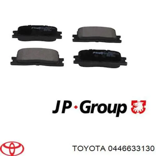 0446633130 Toyota pastillas de freno traseras