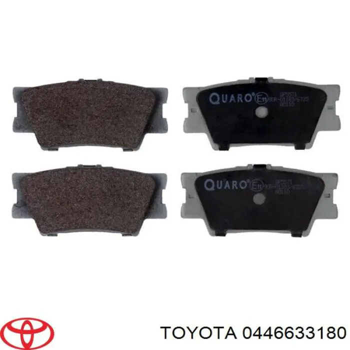 0446633180 Toyota pastillas de freno traseras