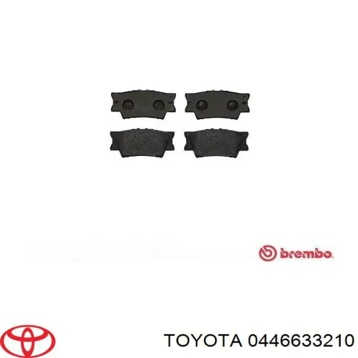 0446633210 Toyota pastillas de freno traseras