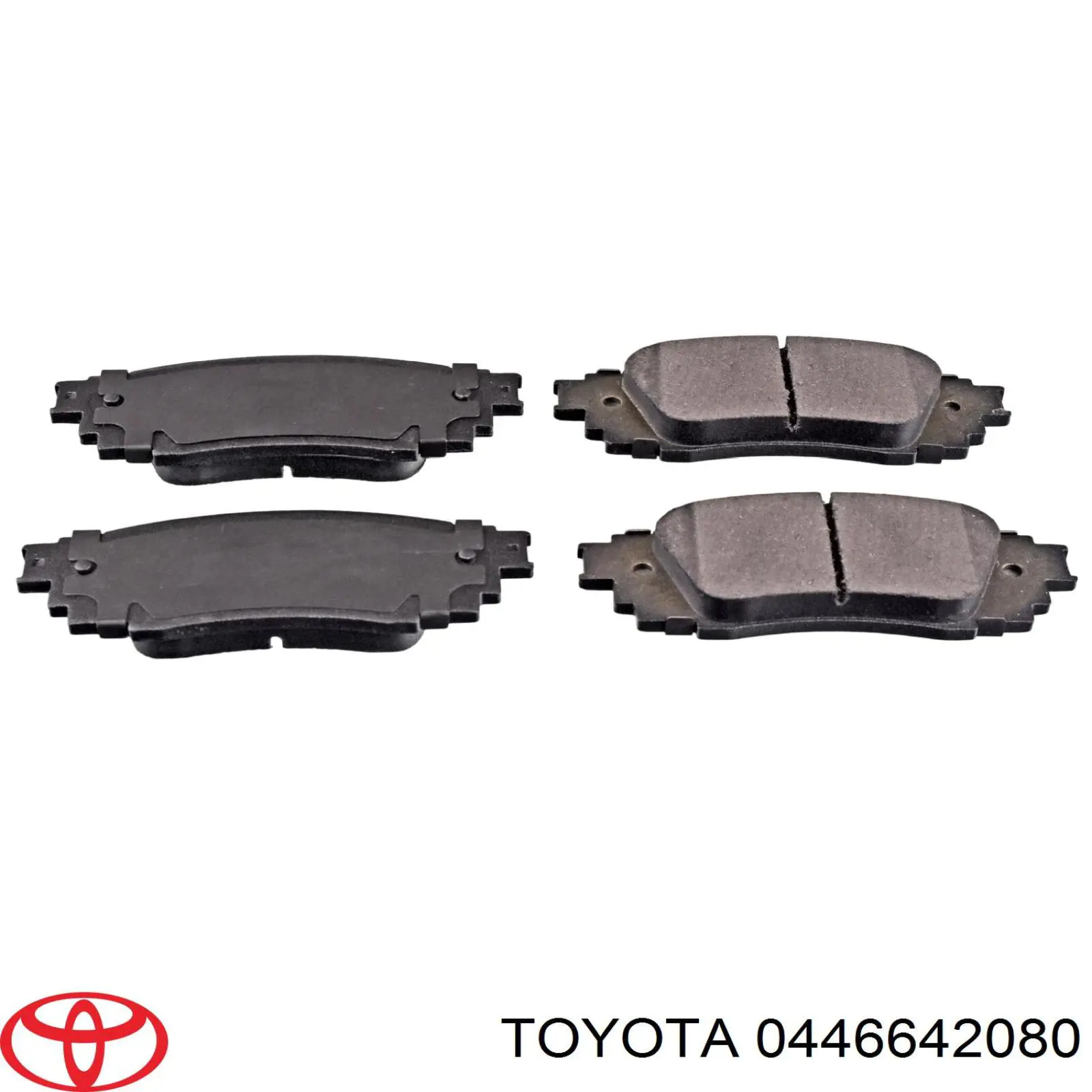 0446642080 Toyota pastillas de freno traseras