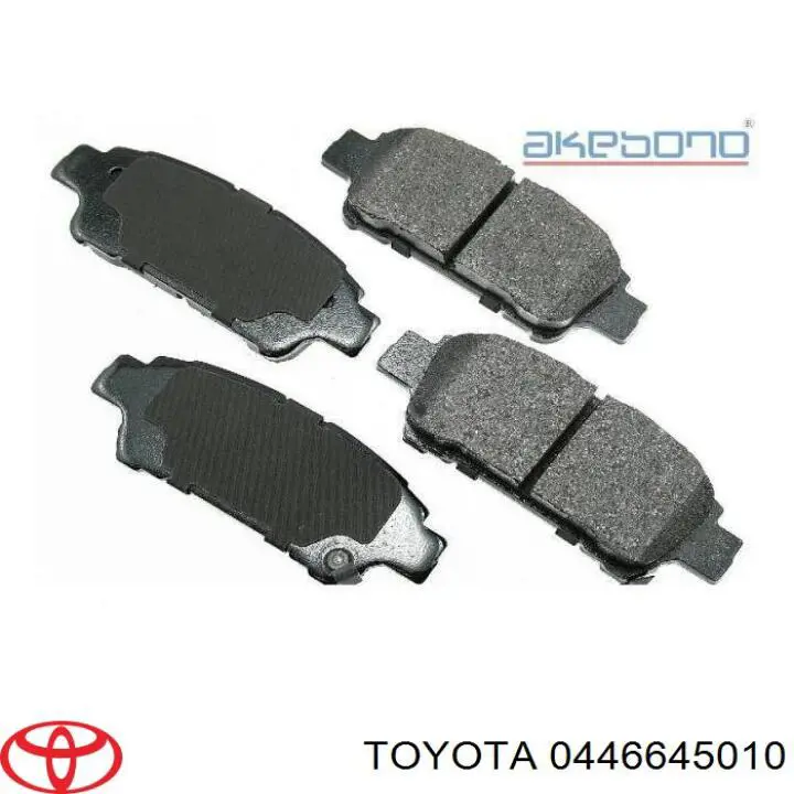 0446645010 Toyota pastillas de freno traseras