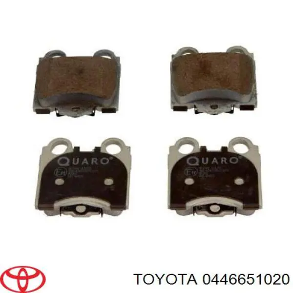 0446651020 Toyota pastillas de freno traseras