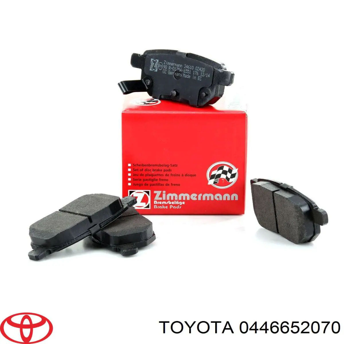 0446652070 Toyota pastillas de freno traseras