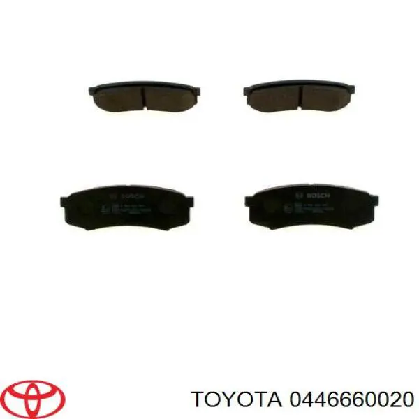 0446660020 Toyota pastillas de freno traseras