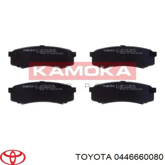 0446660080 Toyota pastillas de freno traseras