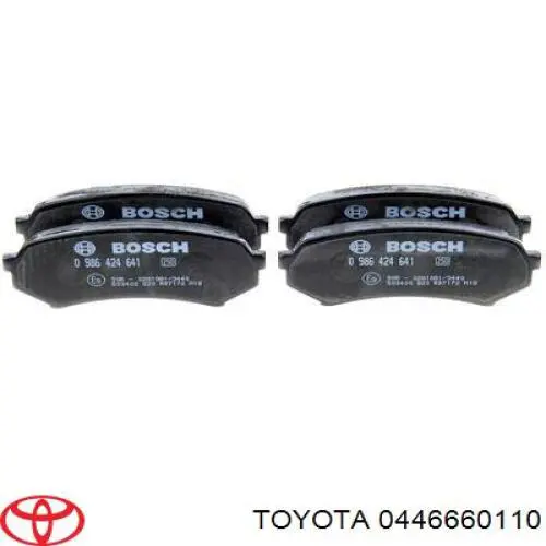 0446660110 Toyota pastillas de freno traseras