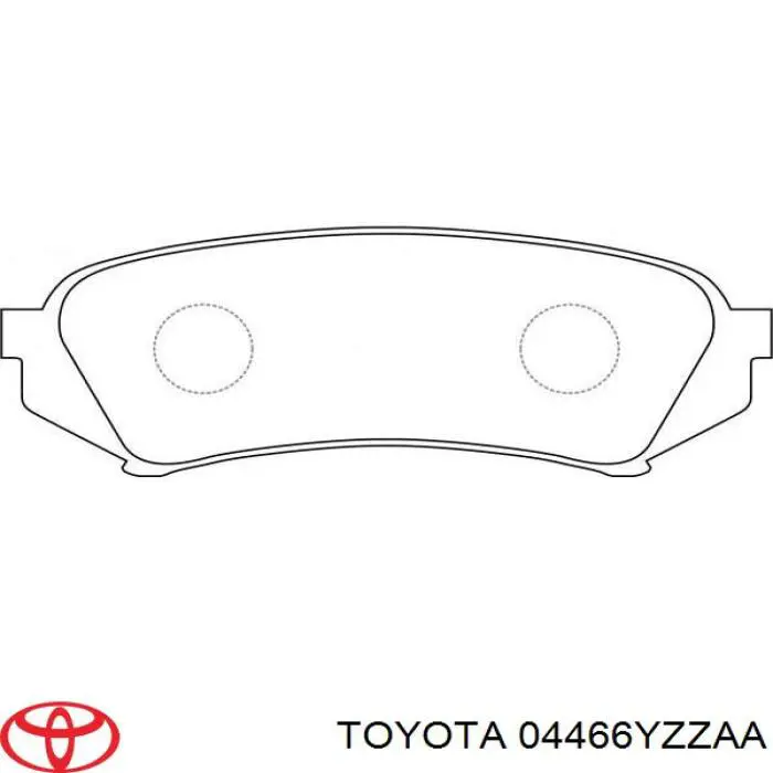 04466YZZAA Toyota pastillas de freno traseras