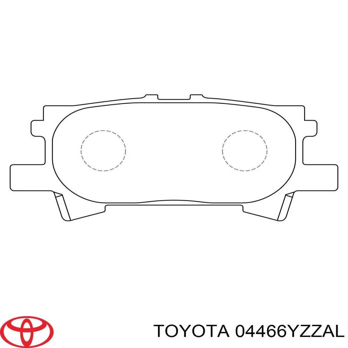 04466YZZAL Toyota pastillas de freno traseras