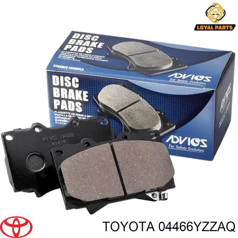 04466YZZAQ Toyota pastillas de freno traseras