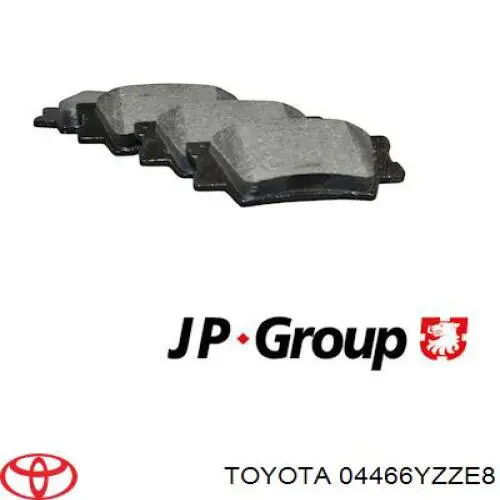 04466YZZE8 Toyota pastillas de freno traseras