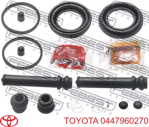 0447960270 Toyota juego de reparación, pinza de freno trasero