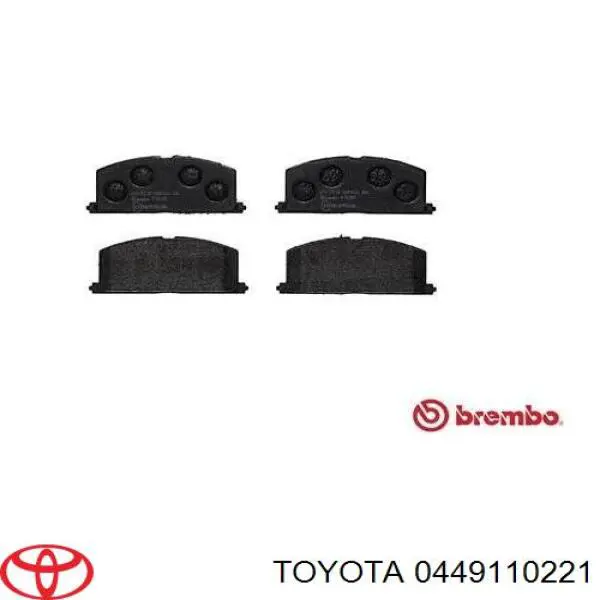 0449110221 Toyota pastillas de freno delanteras