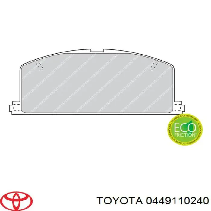 0449110240 Toyota pastillas de freno delanteras