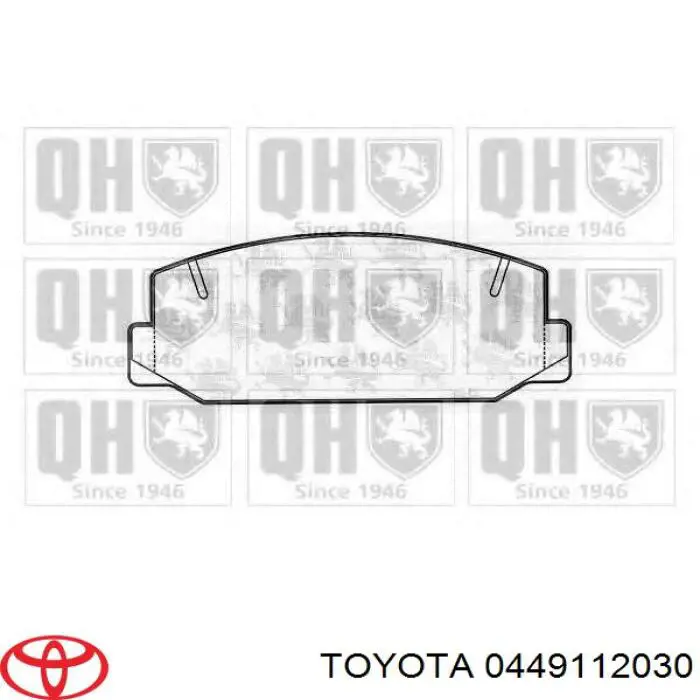 0449112030 Toyota pastillas de freno delanteras