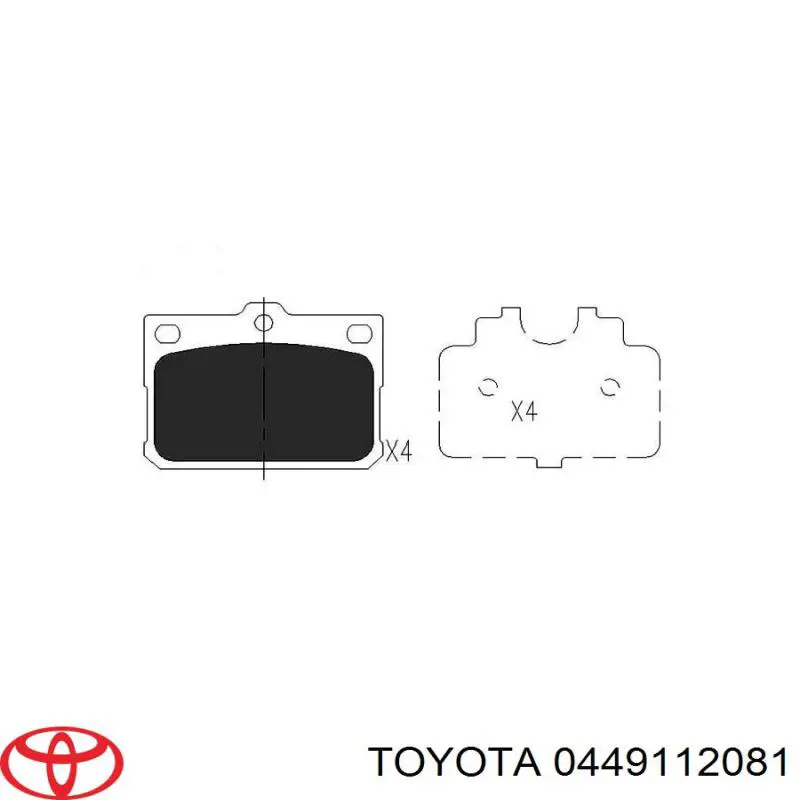 0449112081 Toyota pastillas de freno delanteras