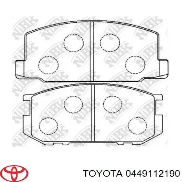 0449112190 Toyota pastillas de freno delanteras