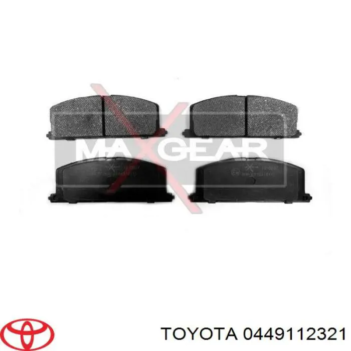 0449112321 Toyota pastillas de freno delanteras