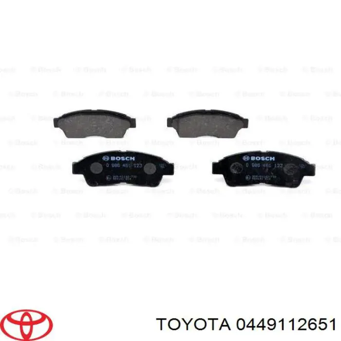 0449112651 Toyota pastillas de freno delanteras