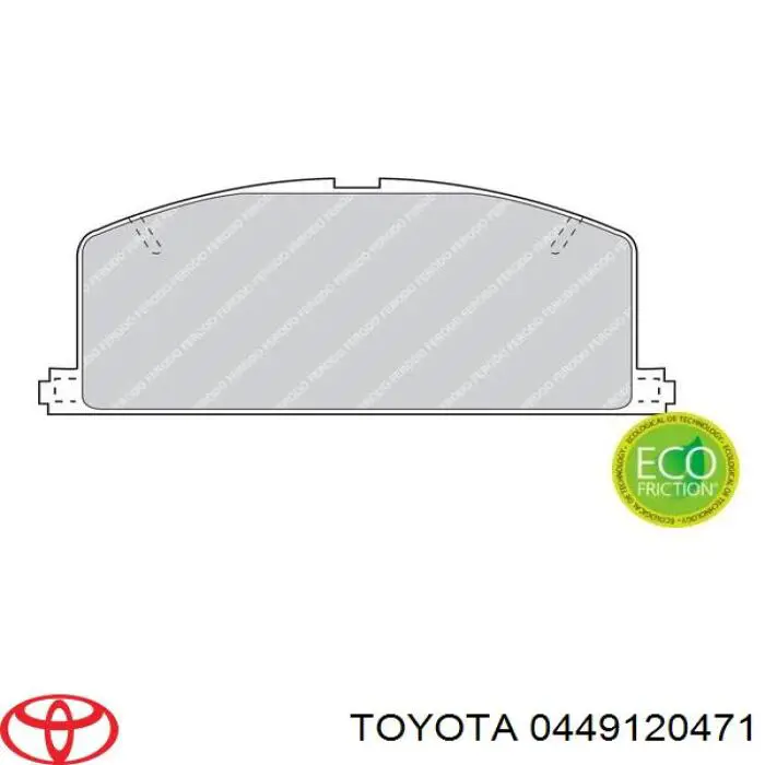 0449120471 Toyota pastillas de freno delanteras