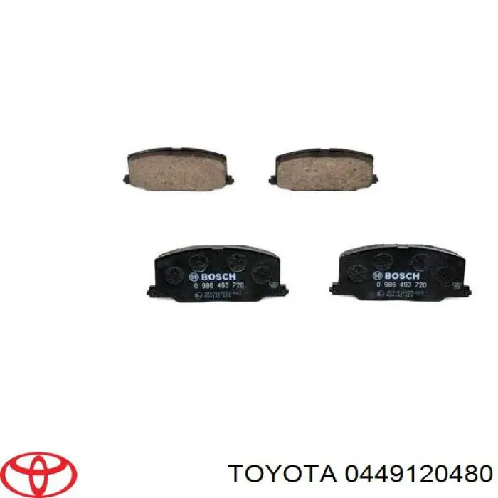 0449120480 Toyota pastillas de freno delanteras