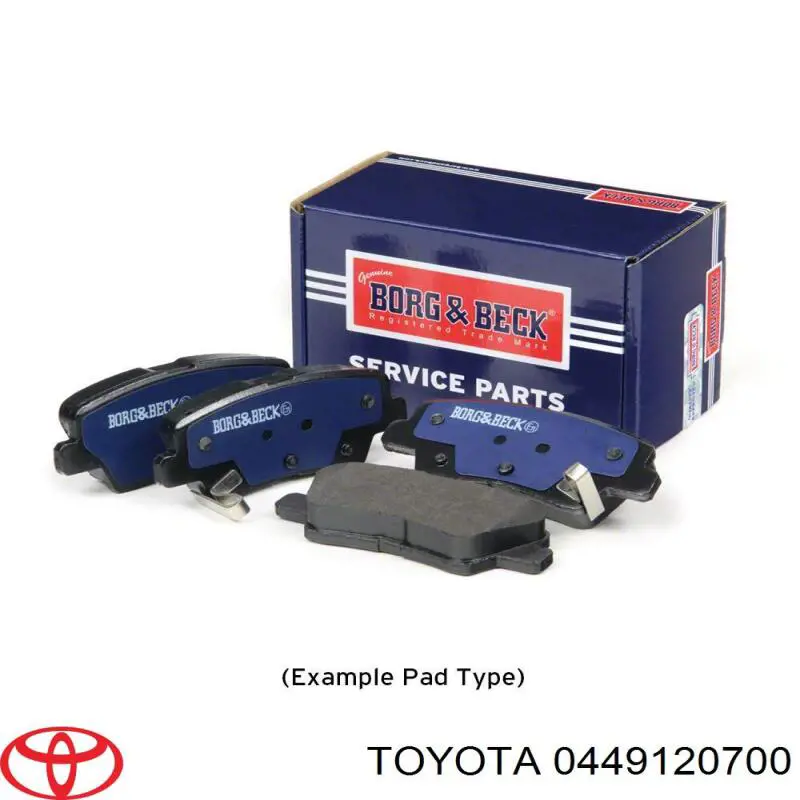 0449120700 Toyota pastillas de freno delanteras