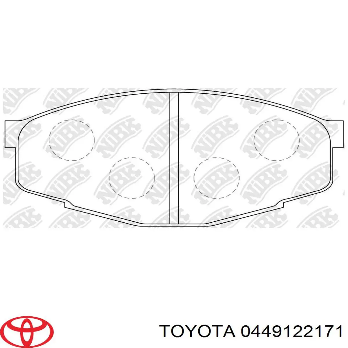 0449122171 Toyota pastillas de freno delanteras