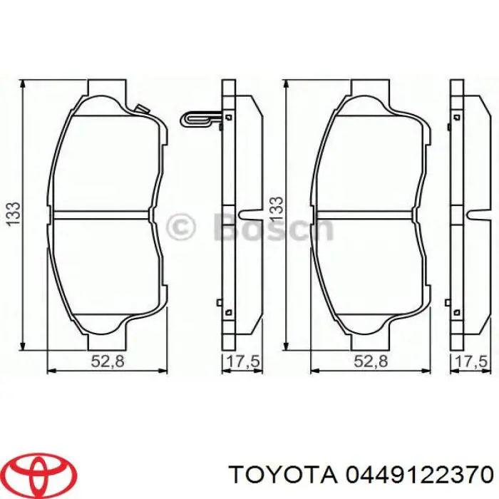 0449122370 Toyota pastillas de freno delanteras