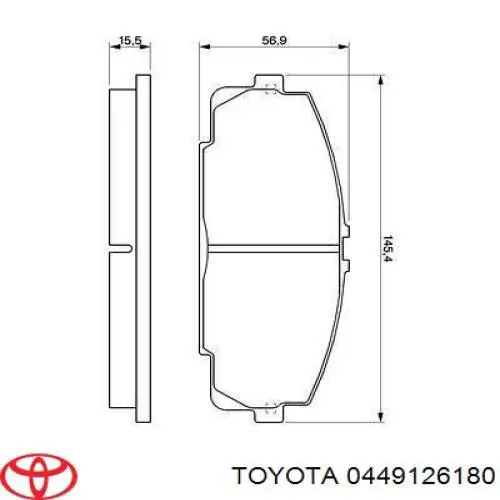 0449126180 Toyota pastillas de freno delanteras