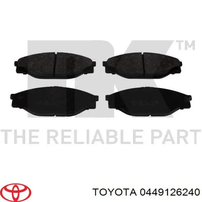 0449126240 Toyota pastillas de freno delanteras