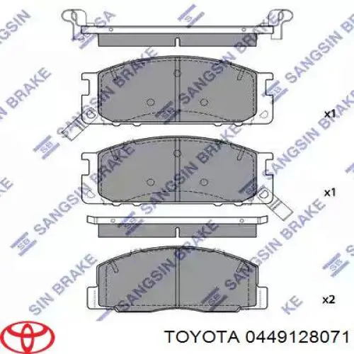 0449128071 Toyota pastillas de freno delanteras